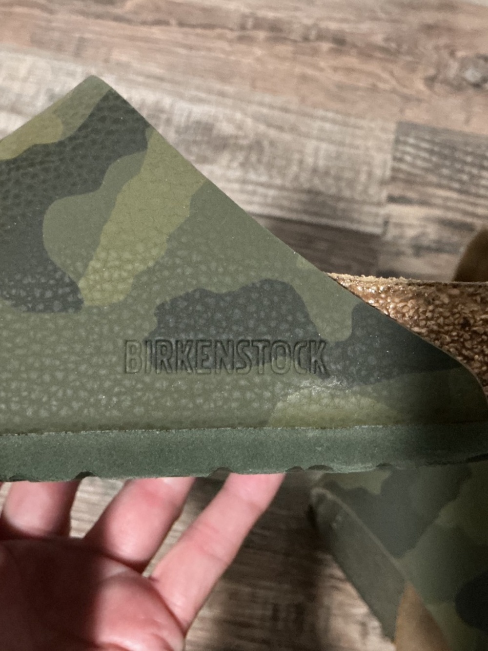 Birkenstock Arizona Camo Green Two-Strap Sandals - Picture 5 of 8